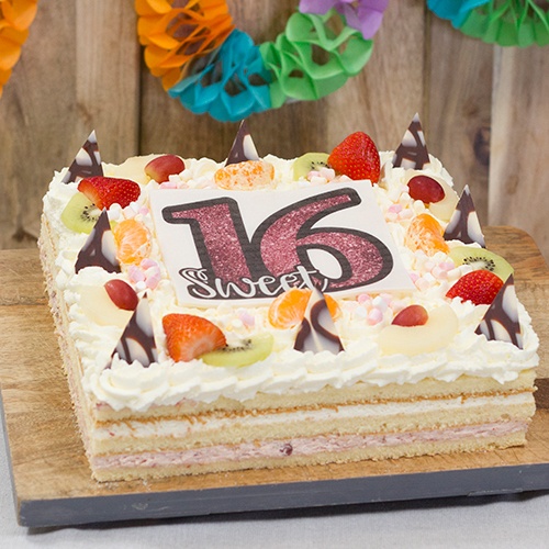 Verrassend Sweet 16 slagroomtaart Online Bestellen of Kopen? City Bakery Taart! GQ-71